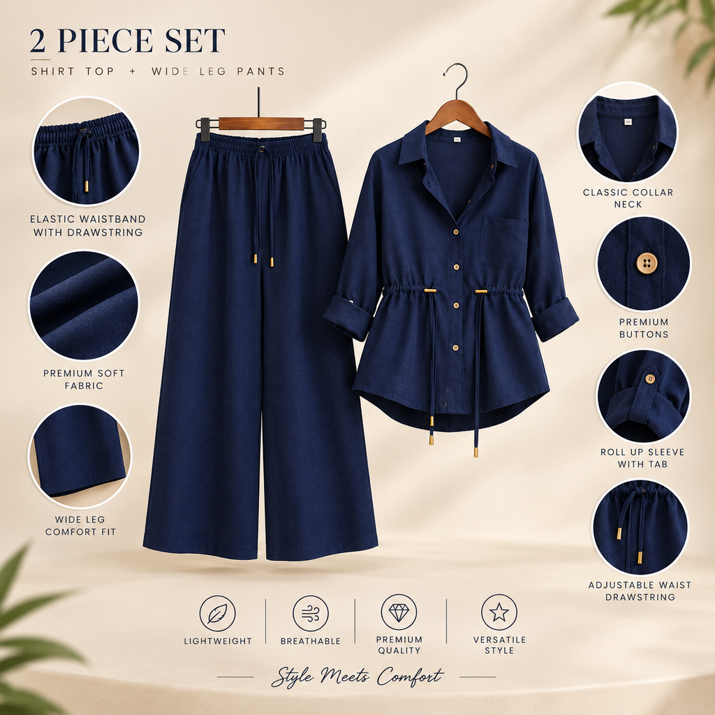 Luxe Breeze Two-Piece Co-Ord Set