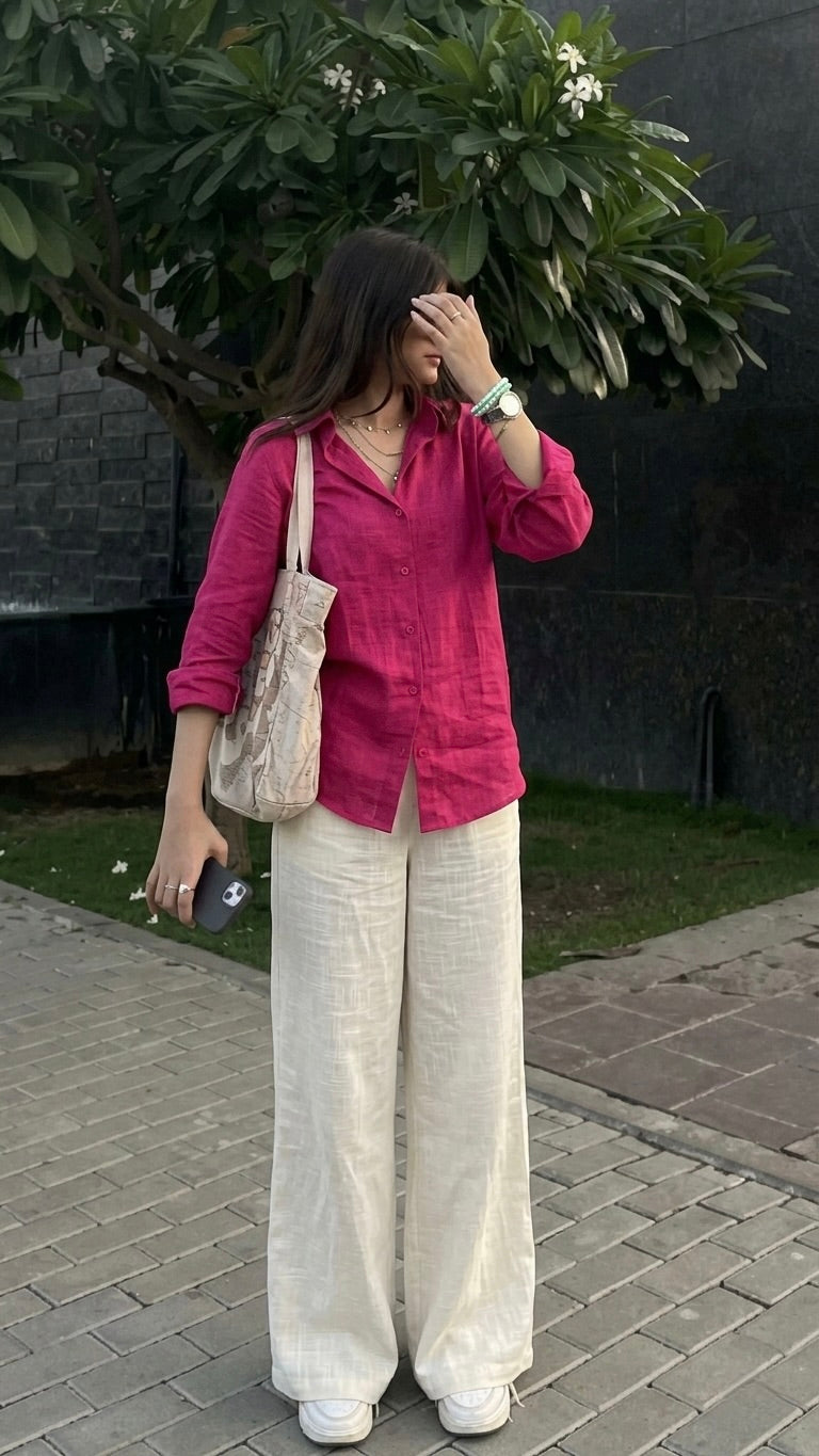Pink Linen Co-Ord Set | Effortless Chic