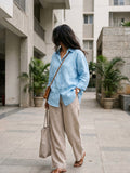 Sky Blue Linen Co-Ord Set | Effortless Chic