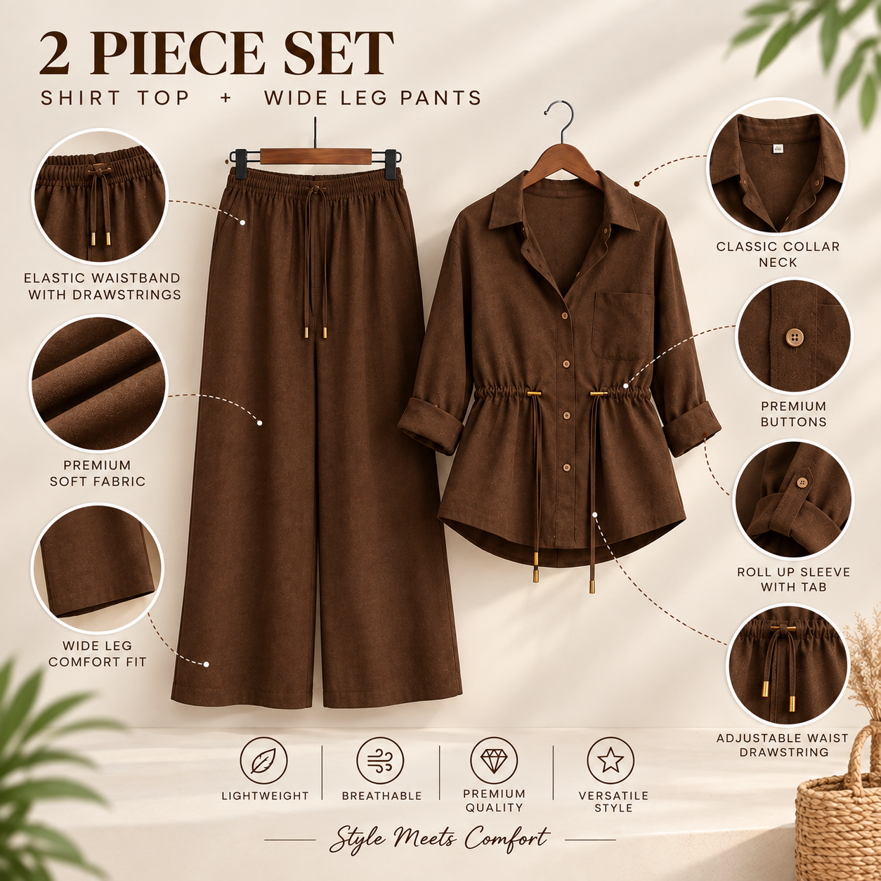 Luxe Breeze Two-Piece Co-Ord Set