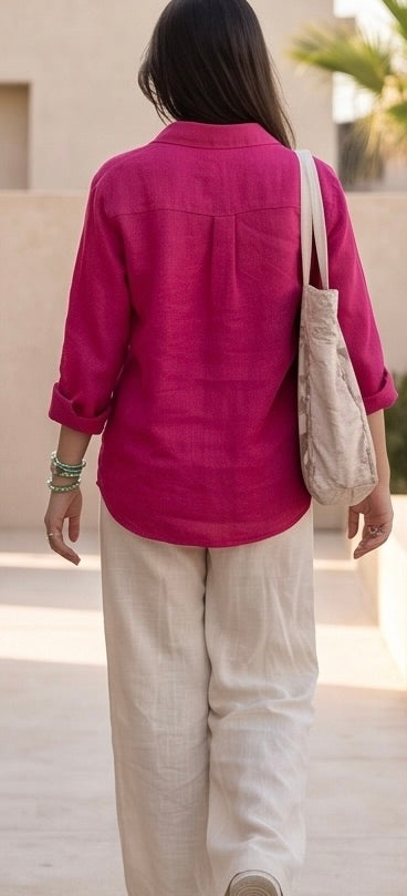 Pink Linen Co-Ord Set | Effortless Chic