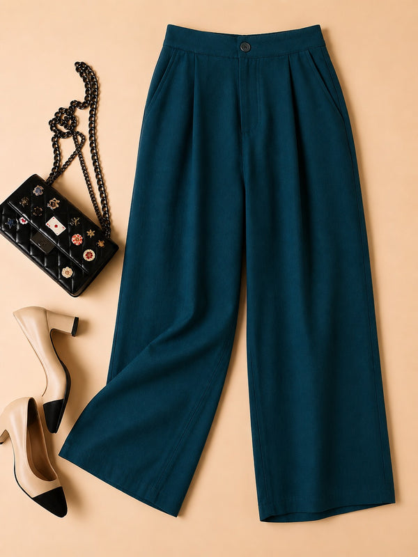 Women's Wide-Leg Linen Trousers