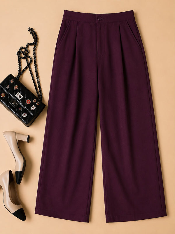 Women's Wide-Leg Linen Trousers