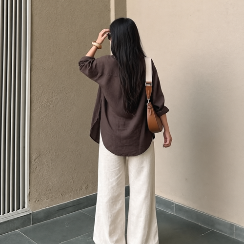 Brown Linen Co-Ord Set | Effortless Chic