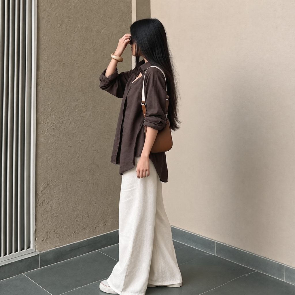 Brown Linen Co-Ord Set | Effortless Chic
