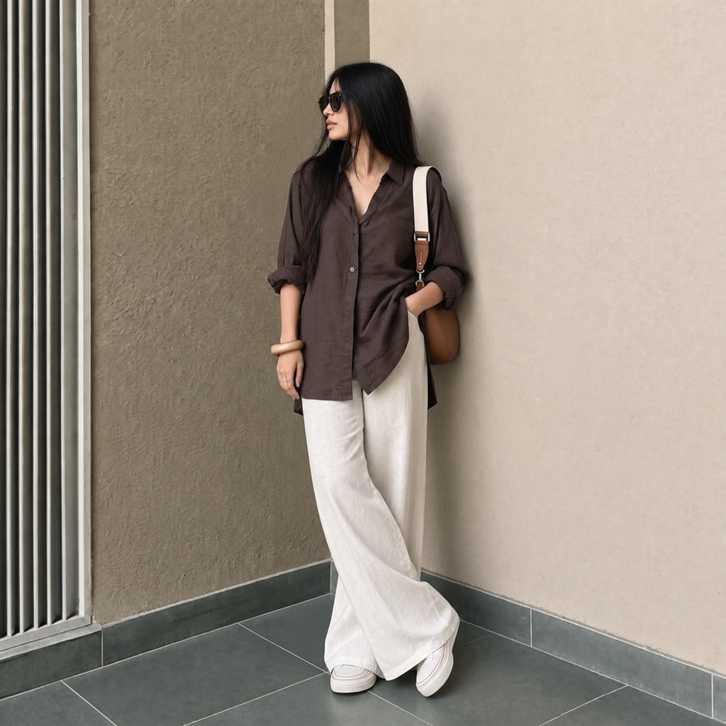 Brown Linen Co-Ord Set | Effortless Chic