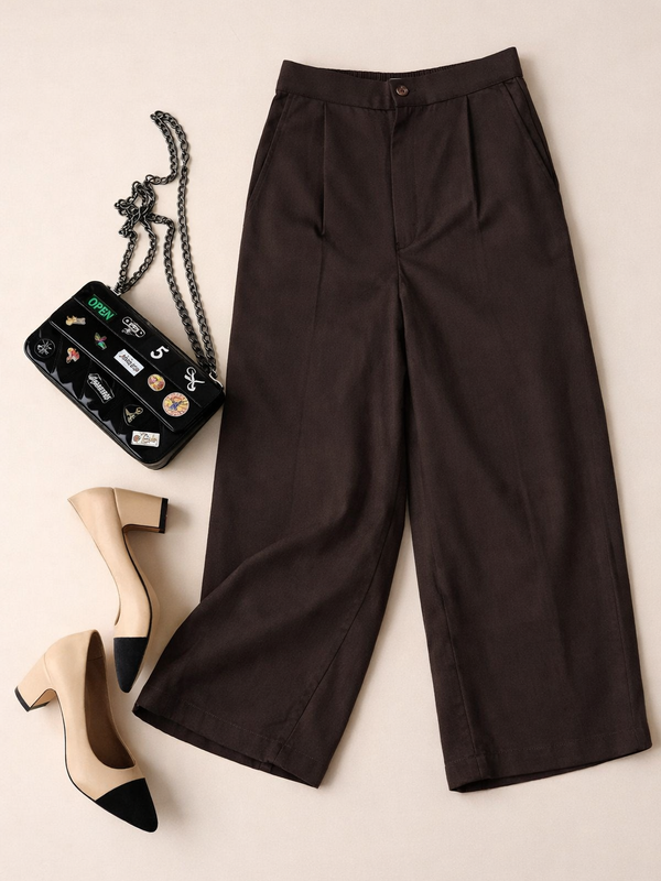 Women's Wide-Leg Linen Trousers