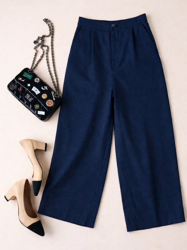Women's Wide-Leg Linen Trousers